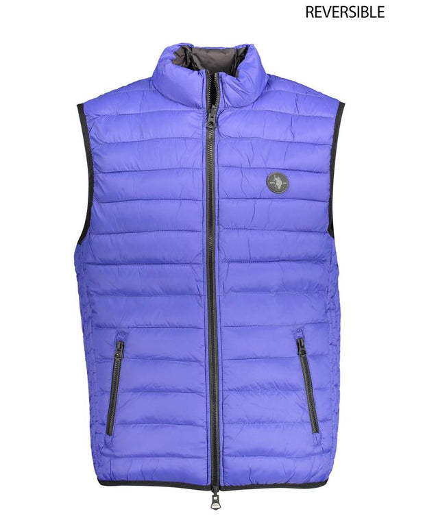 Blue Nylon Men Jacket
