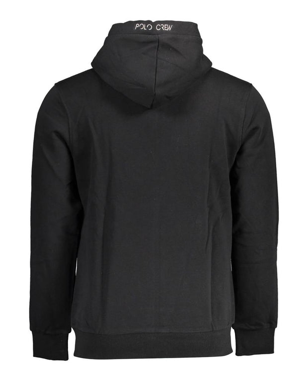 Black Cotton Men Sweater