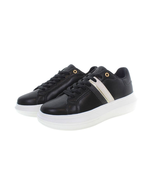 Black Polyester Women Sneaker