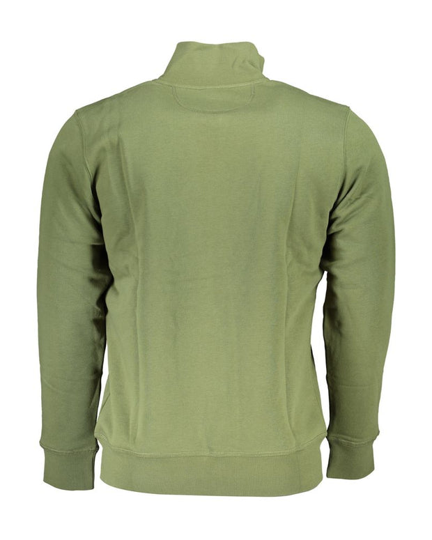 Classic Green Zippered Fleece Sweatshirt