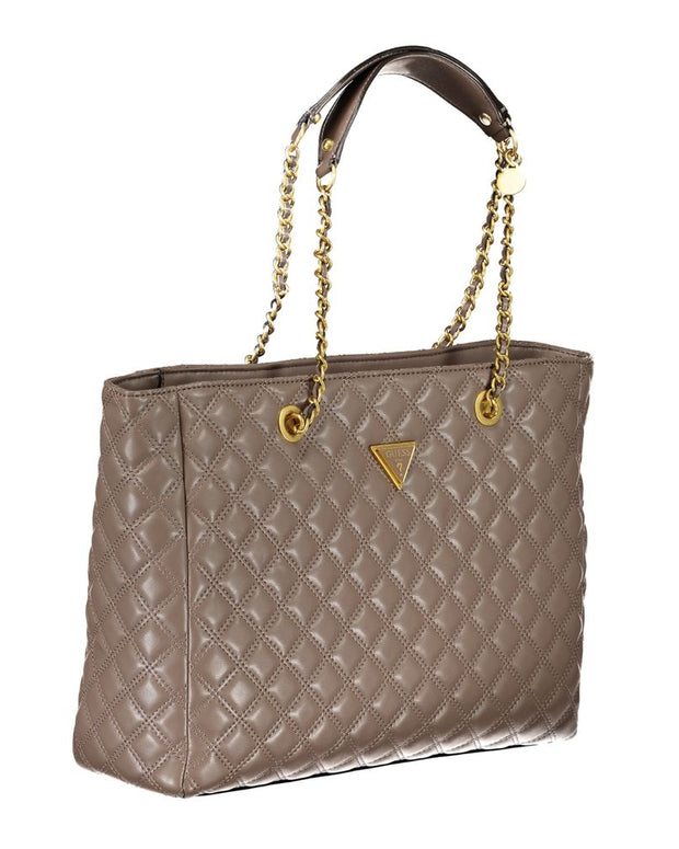 Beige Polyethylene Handbag