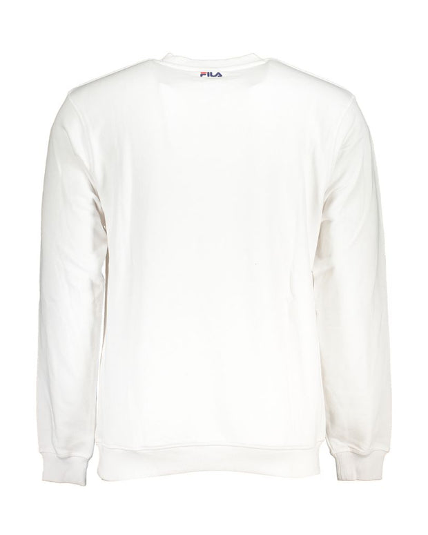 Classic Crew Neck Fleece Sweatshirt in White