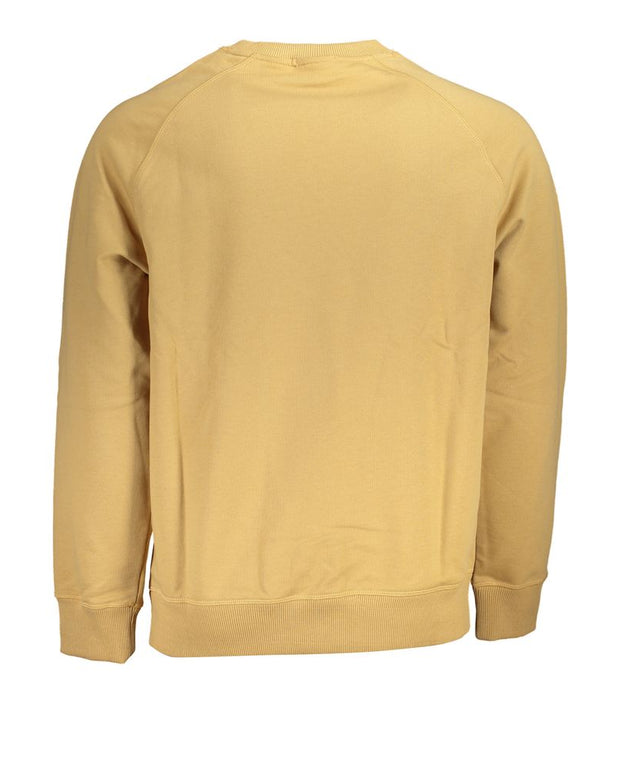 Beige Crew Neck Embroidered Sweatshirt
