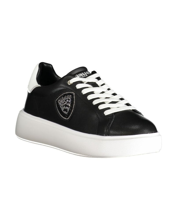 Black Polyester Sneaker