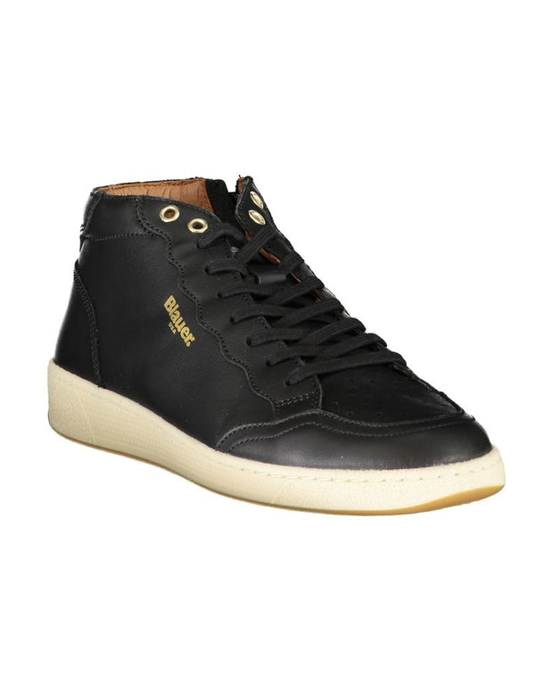 Black Polyester Sneaker