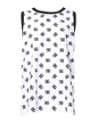 White Polyester Sleeveless DG Logo T-shirt
