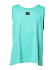 Green Sleeveless Logo Round Neck T-shirt