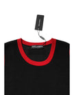 Black Cotton Slim Fit Round Neck T-shirt
