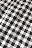 White Black Checkered Sleeveless Sheath Dress