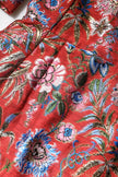 Red Floral Jacquard A-line Mini Dress