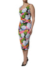 Multicolor Floral Sleeveless Sheath Dress
