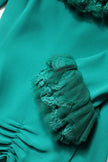 Green Lace Off Shoulder Sheath Mini Dress