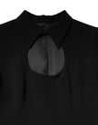 Black Long Sleeves Bodycon Sheath Midi Dress