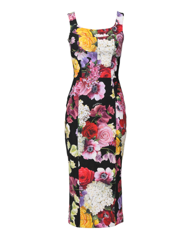 Multicolor Ortensia Patchwork Sheath Dress