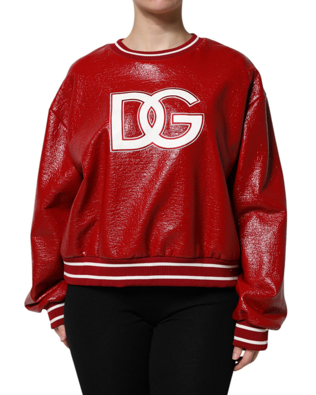 Red Wool DGLogo Embroidery Pullover Sweater