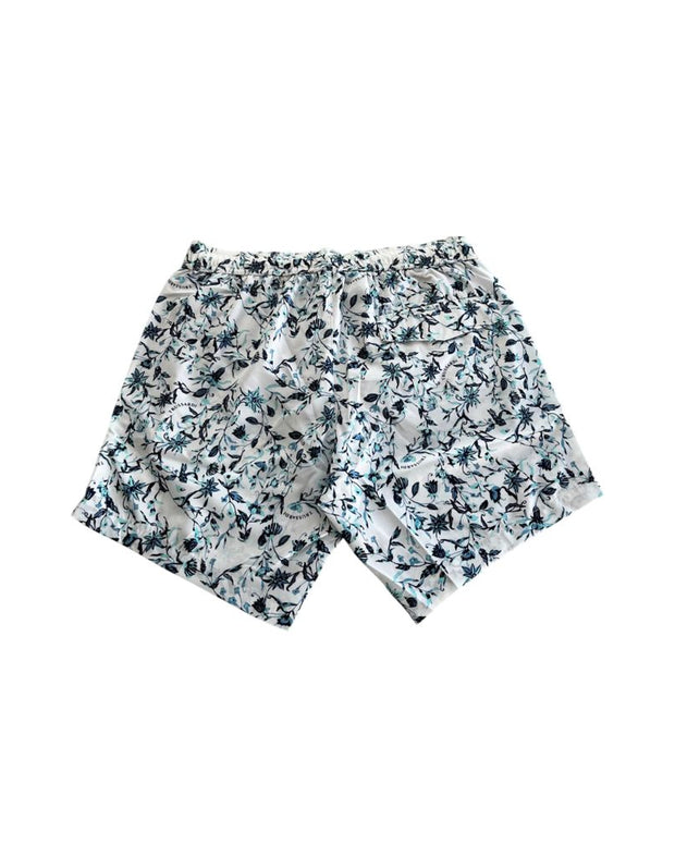 White Polyester Men's Swim Short