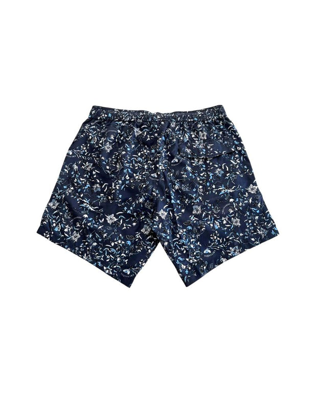 Blue Polyester Men Swim Shorts
