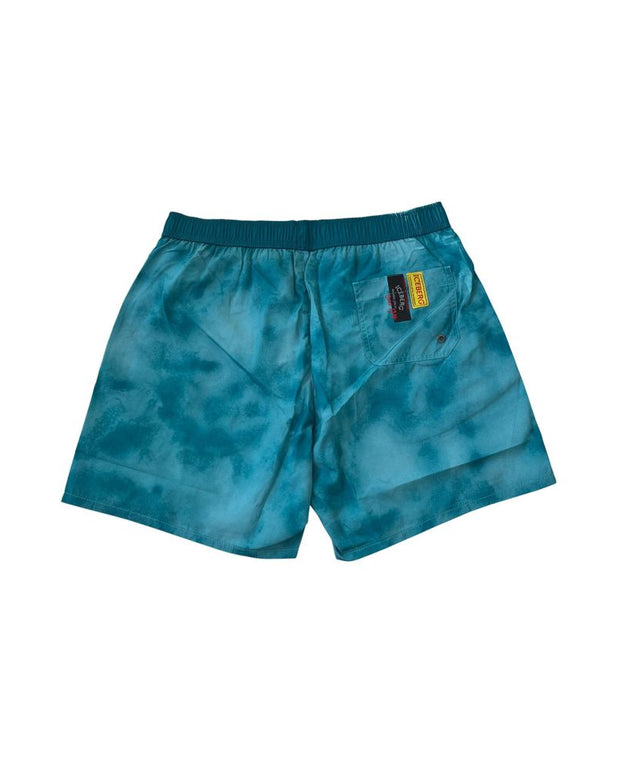 Light Blue Polyester Men Swim Short