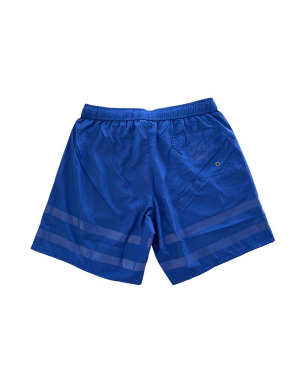 Blue Polyester Men Swim Short