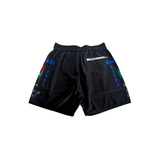 Black Polyester Men Swim Short