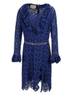 Blu Viscose and Cotton Mid Long Dress