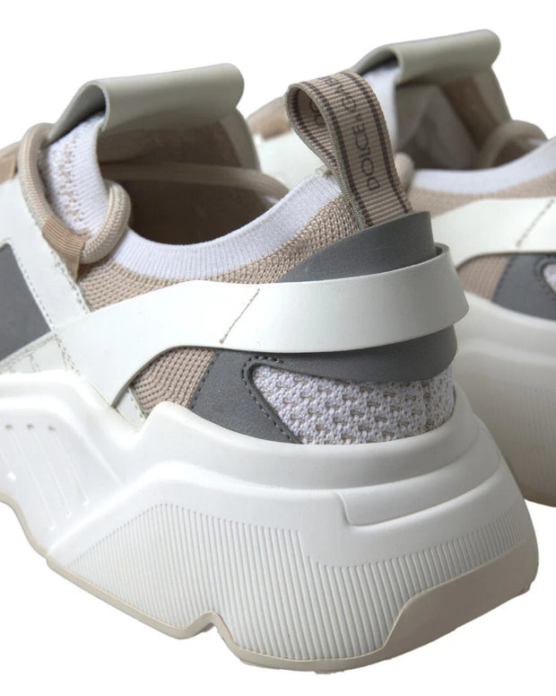 Sneakers White Beige Leather Sport DAYMASTER Shoes