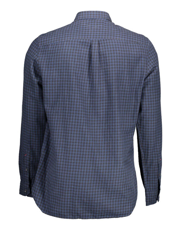 Blue Cotton Men Shirt