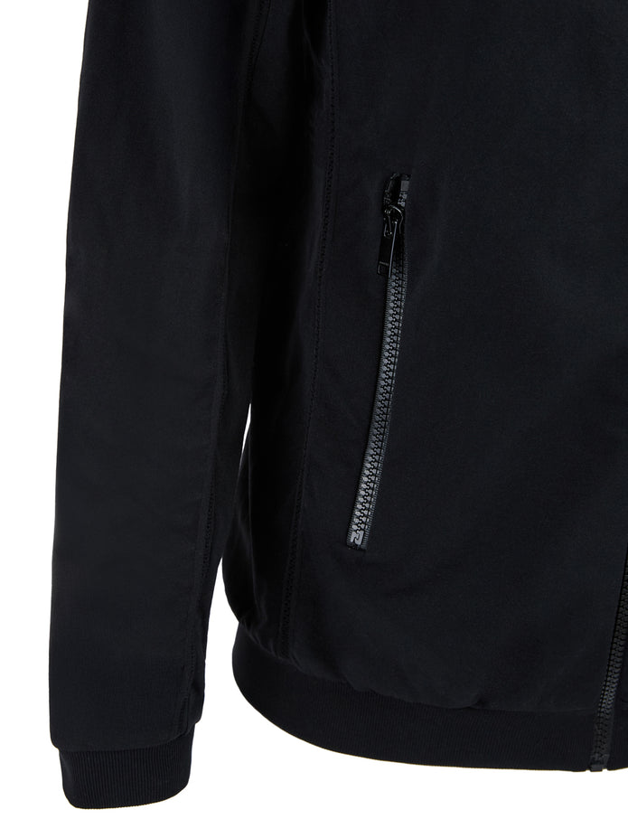 Black Polyamide Hoodie Sweatshirt