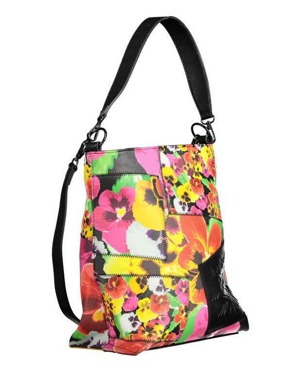 Black Polyethylene Women Handbag