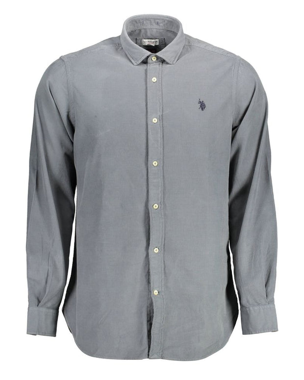 Blue Cotton Men Shirt
