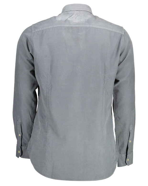 Blue Cotton Men Shirt