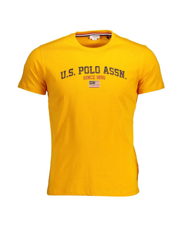 Orange Cotton Men T-Shirt