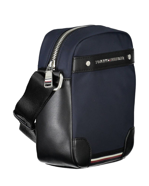 Blue Polyester Men Shoulder Bag