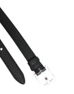 Black Classic Calfskin Leather Buckle Belt