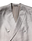 Light Gray Jacquard Silk Dotted 2 Piece Suit