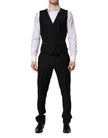 Black MARTINI Crystal Embellished 3 Pc Suit