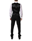Black MARTINI Crystal Embellished 3 Pc Suit