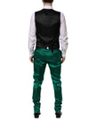 Green Silk 3 Piece Single Breasted Suit