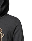 Gray Logo Patch Hooded Sweatshirt Sweater