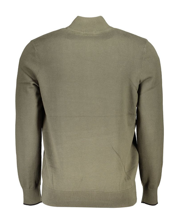 Organic Cotton Half Zip Sweater - Lush Green