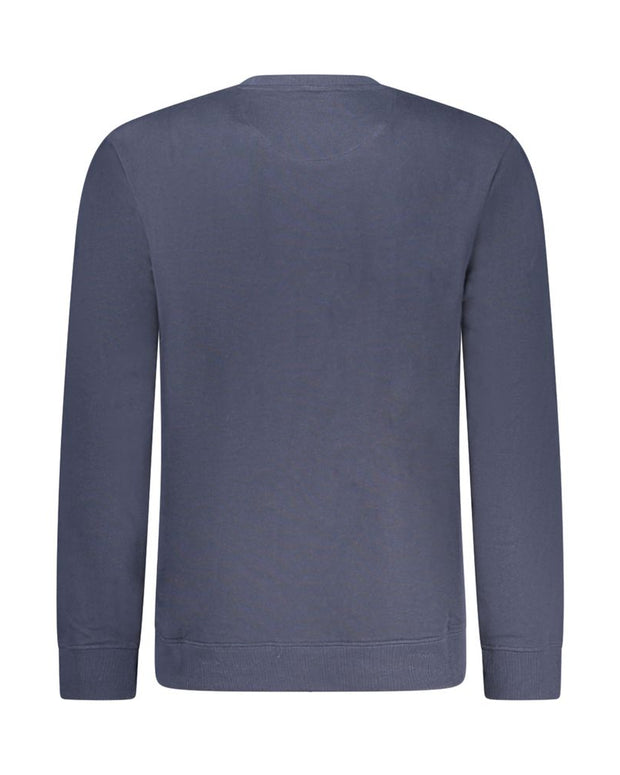 Blue Cotton Men Sweater