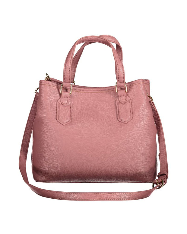 Pink Polyethylene Women Handbag