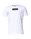 White Cotton Logo Patch Crew Neck T-shirt