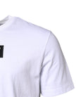 White Cotton Logo Patch Crew Neck T-shirt