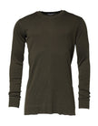 Dark Green Long Sleeves Crew Neck T-shirt
