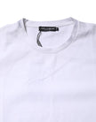 White Cotton Short Sleeves Crew Neck T-shirt
