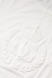 White Cotton DG Crown Embossed T-shirt