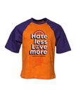 Orange Purple Printed Round Neck T-shirt