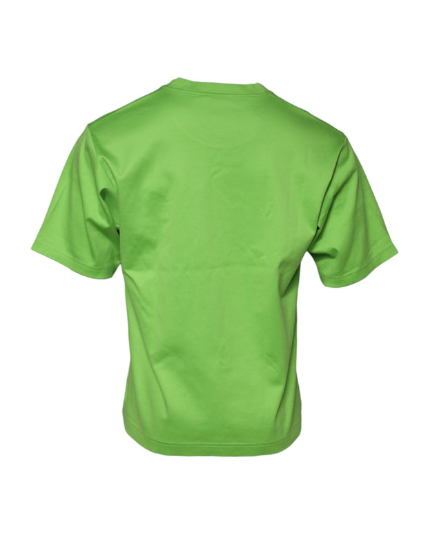 Green Graphic Printed Round Neck T-shirt