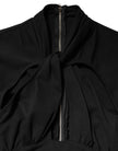 Black Long Sleeves Sheath Midi Dress